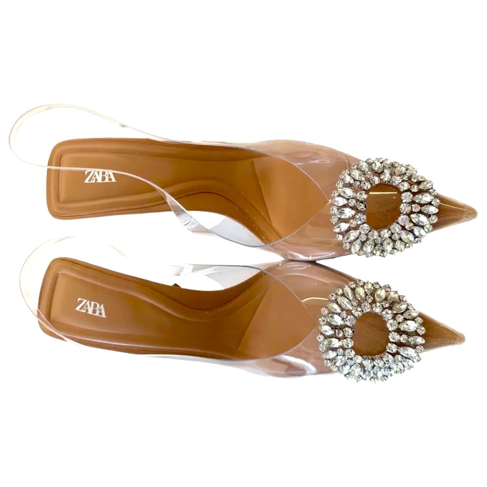 Zara nude embellished diamond heels Never worn